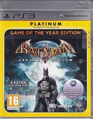 Batman Arkham Asylum - Game of the Year Edition - PS3 (B Grade) (Genbrug)